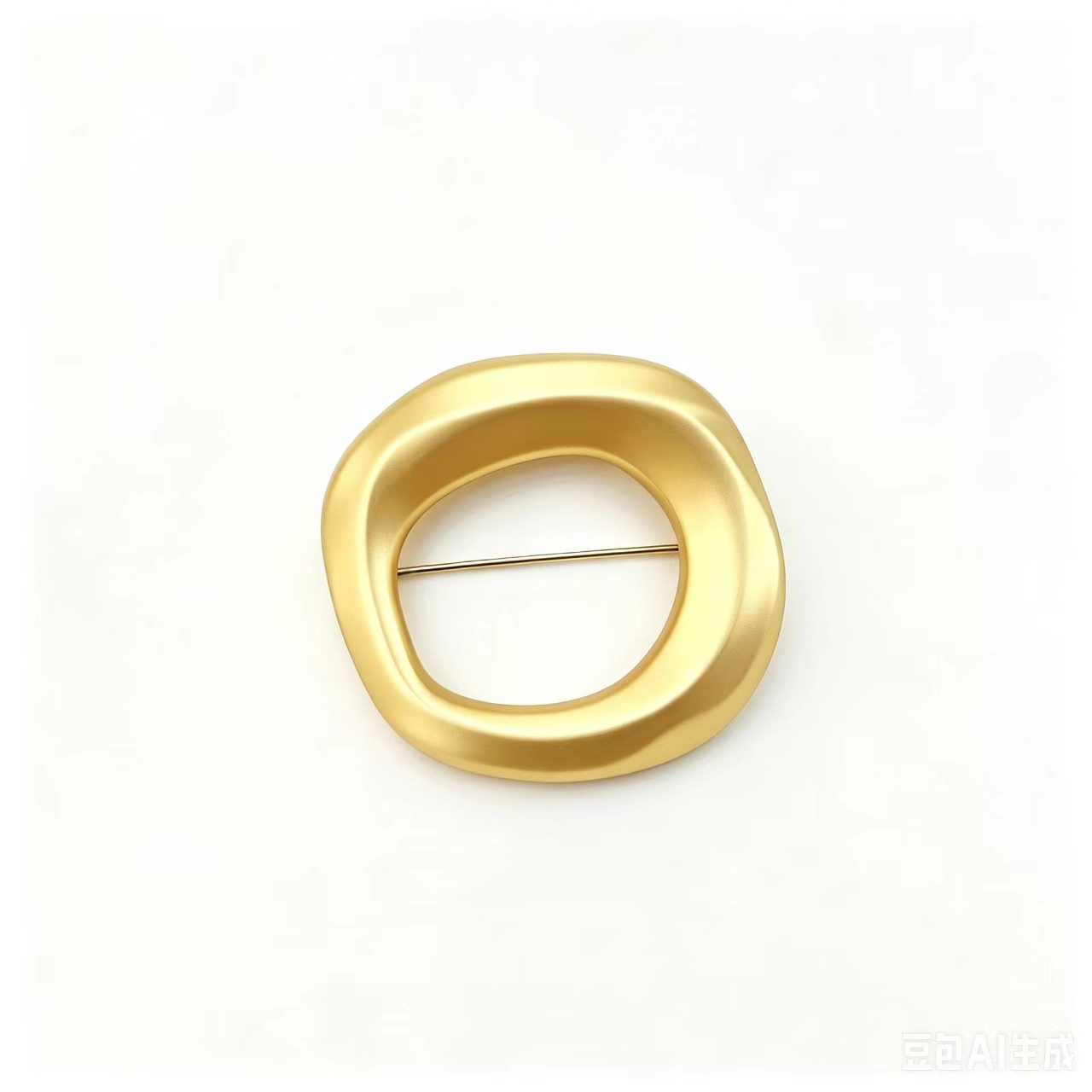 2026 wholesale hollow oval matte gold-plated brooch, fashion jewelry pin