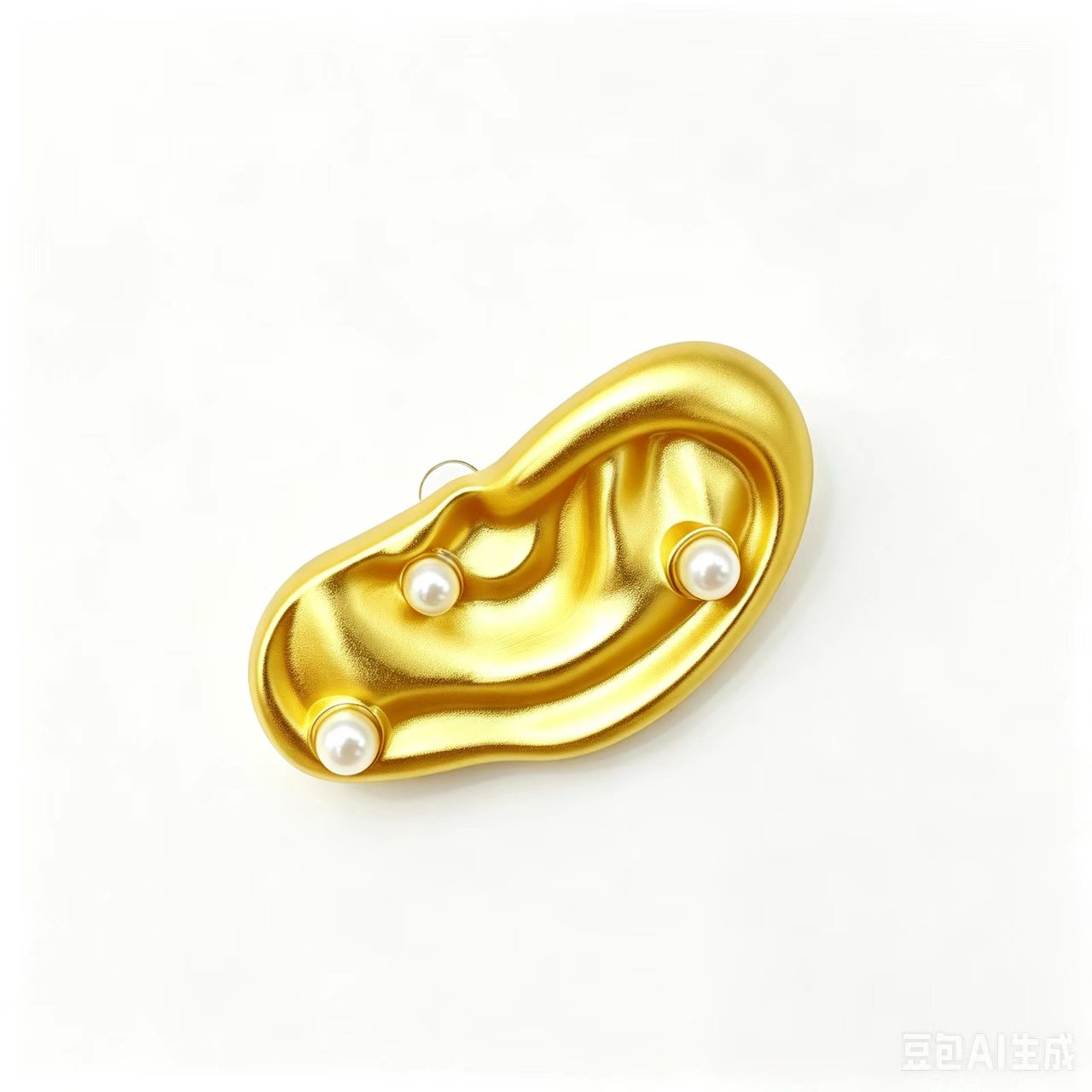 2026 wholesale pearl ear matte gold-plated brooch, fashion jewelry pin