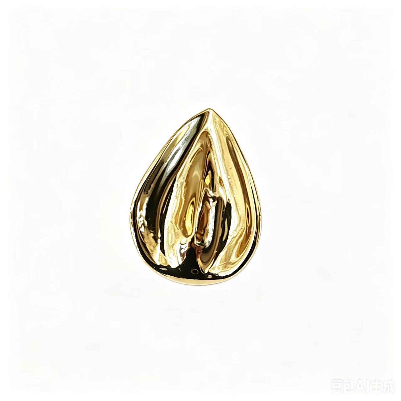 2026 wholesale teardrop matte gold-plated brooch, fashion jewelry pin